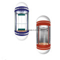 Ascenseur panoramique en verre de sécurité de luxe avec la salle des machines